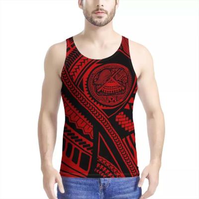 China SAMOA LOGO Men Summer Vest Tank Tops Gym Casual Bodybuilding Polynesian Samoan Tribal Design QUICK DRY for sale