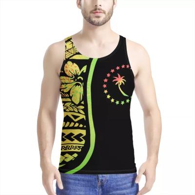 China 2021 HOT SALE QUICK DRY Polynesian Samoan Tribal Design Fashion Custom O Neck Casual Beach Tops Male Tops for sale