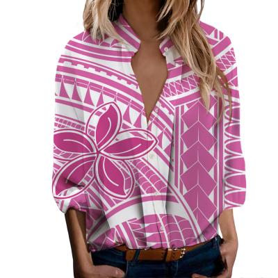 China Custom Made Luxury Polynesian Samoan Women's Tribal Design Casual Tops 2021 Plus Size QUICK DRY Hot Sale for sale