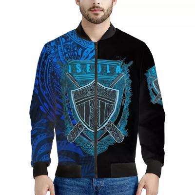 China 1 MOQ Breathable Drop Shipping Custom Polynesian Samoan Tribal Design Mens Classic Flight Bomber Jacket for sale