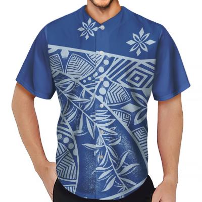 China Breathable Polynesian Samoan Samoan Tribal Design Custom 3D Printing T-shirts Sports Baseball Tank Top Short Shirt Mens Clothes for sale