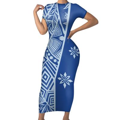 China custom chic unique prom dress prom dress polynesian samoan tribal tattoo promotional design Anti-wrinkle short sleeve for sale