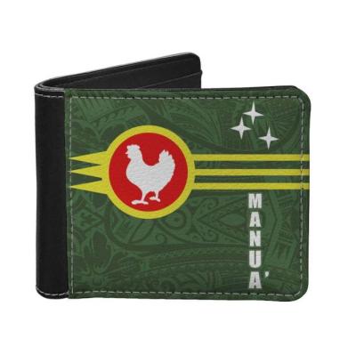 China Custom Design Men Polynesian Samoan Tribal Fashion Wallet Waterproof PU Good Quality Good Quality Leather Wallet for sale