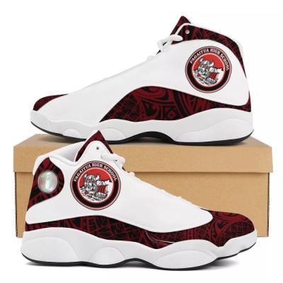 China Durable Chinese Selling Polynesian Tribal Designs FAGAITUA High School Seal Printed Custom Comfortable Sneaker Mens Basketball Sports Shoes for sale