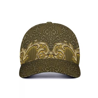 China breathable & 2021 Goog Style Quality Vintage Waterproof Baroque Floral Pattern Ornate Printed Custom Unisex Fashionable Sports Hat Snapback Baseball Hat for sale