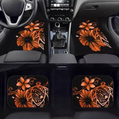 China Tribe Easy Cleaned Polynesian Samoan Turtle Printed Sublimation Car Mat Exclusive Custom Car Floor Mats Set Luxury Car Mats for sale