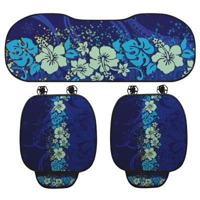 China Washable Polynesian Samoan Tribal Design Plumeria Pattern Foam Back Seat Massager Chair Cushion Pad Office Massage Cushion for sale