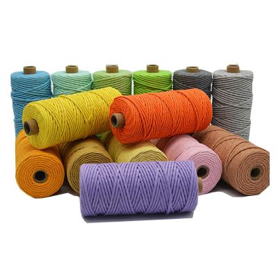 China Bags Wholesale Colorful 3mm Macrame Rope Cotton Rope Decoration Rope for sale