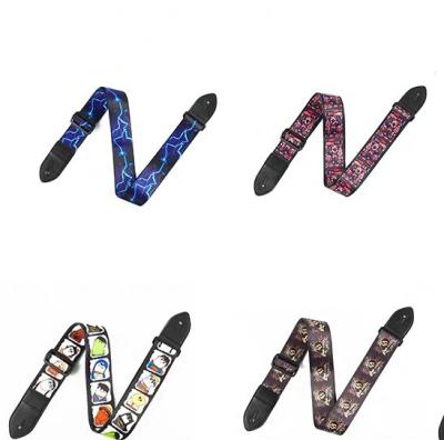 China National GUITAR Hot Selling Guitar Strap Wind Widen Acoustic Guitar Shoulder Strap Electric Guitar Polyester Printed Strap Direct Could OEM for sale