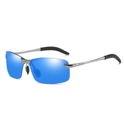 China Super Hot Rimless Anti-Glare Fashion Polarized Classic Sunglasses Metal Outdoor Men Sun Glasses Vintage Lens Sun Glasses for sale