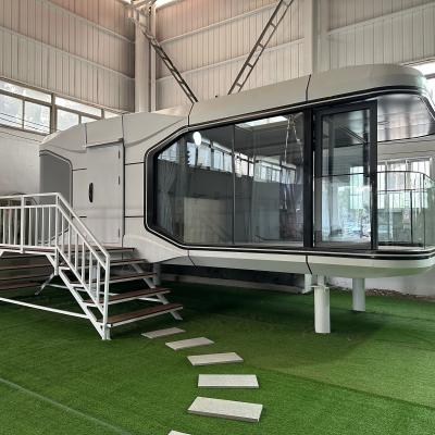 China Green Houses Modern Design Style in the Most Popular Glass Space Capsule for Easy Installation Fully Furnished Prefab for sale