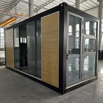 Κίνα Μαύρο μοντέρνο σχεδιασμό Στυλ Flat Pack Container Home Απομονωμένα Prefab Container Houses για γρήγορη ρύθμιση και εγκατάσταση προς πώληση