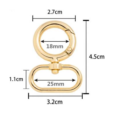 China Durable/Washable/Eco-friendly Spring Door O Ring Alloy Swivel Snap Hook Hardware Bag Hardware Bag Parts Metal Buckle O Ring etc. for sale