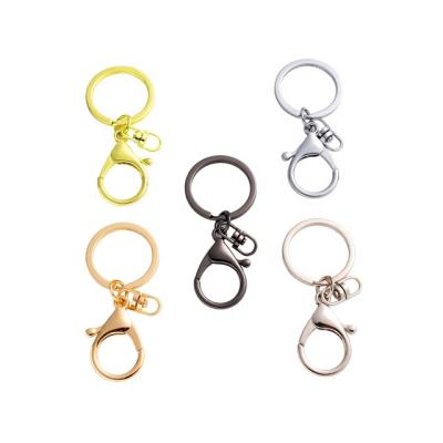 China Durable/washable/eco-friendly key chain etc accessories. Hook Ring Non Tarnish Lobster Clasp Silver Gold Silver Gold Black Key Chain Ring Buckle for sale