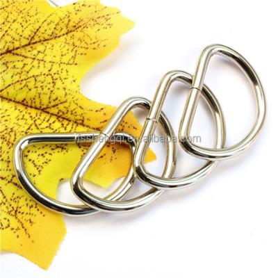 China Sturdy and Durable Double D Ring Canvas Belt Hardware Iron Metal Buckle Strap D-Clip Strap Parts and Bag Accessories for sale