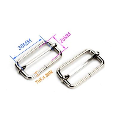 China Sturdy and Durable 38MM 20MM Backpack Roller Pin Buckle Webbing Tri Glide Sliders Buckle Handbag Strap Adjustable Buckle for sale