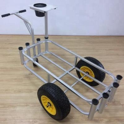 China 8 Wheel Aluminum Fishing Rod Holder Fishing Trolley Aluminum Trolley for sale