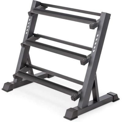 China 3 Tier Metal Workout Gym Dumbbell Weight Rack Home Steel Rack CQ163 for sale