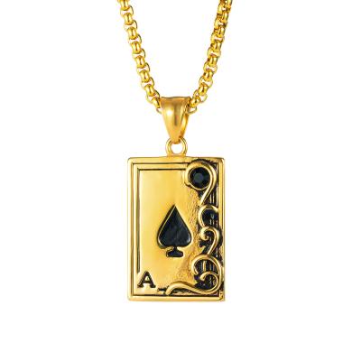 China Hiphop Hiphop Solitaire Stainless Steel Women Necklace Pendant Jewelry for sale