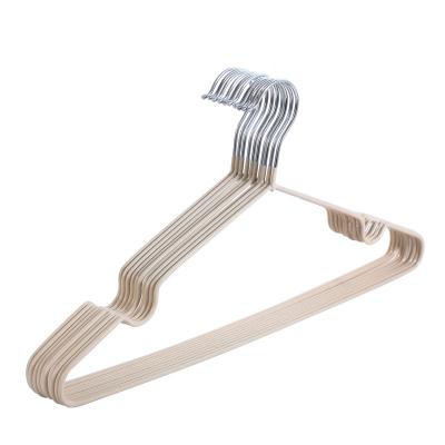 China Wholesale Cheap Bathroom Manufacturers Thickened Metal PVC Coat Hangers for sale