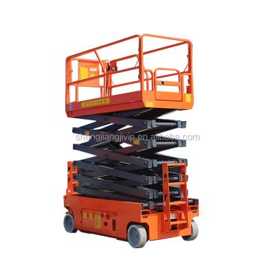 China Self Propelled Mobile 12m Hydraulic Mobile Scissor Lift Platform Battery Powered Self Propelled Platform For Maintenance Work for sale