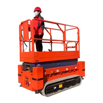 China Easy Operation Top Brand Crawler Type Mobile Self Man Boom Lift Track Drive Scissor Lift Platform For Aerial Work for sale