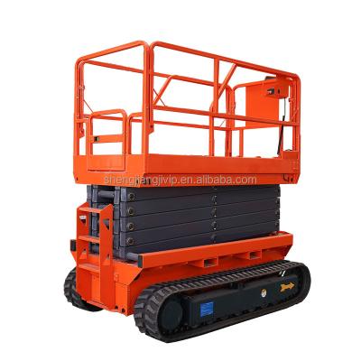 China Easy Operation Wholesale Self Propelled Support Legs Tracked Crawler Scissor Lift On Tracks for sale