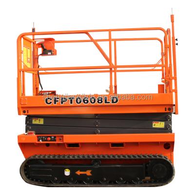 China Easy Operation New Design Orchard Management Equipment Track Crawler Scissor Lift for sale