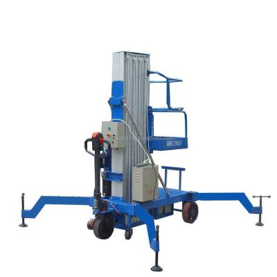 China Compact And Lightweight Aluminum Single Mast Hydraulic Lift Man Lift Aluminum Hydraulic Scissor Lift for sale