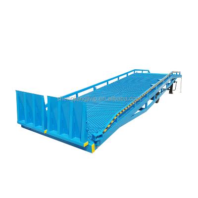 China Easy Operation Safety Convenience 1.1-1.8m Adjustable Movable Mobile Hydraulic Loading Unloading Manual Dock Yard Ramp Price for sale