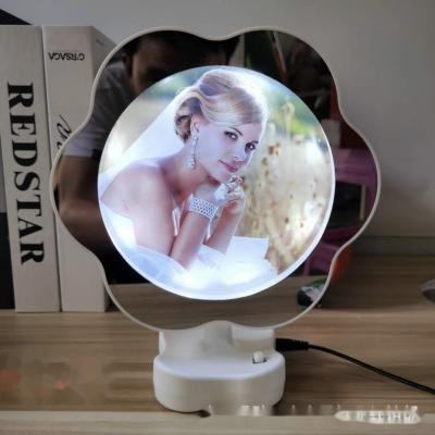 China Fashionable Happy Flowers Magic Mirror Photo Frame for sale