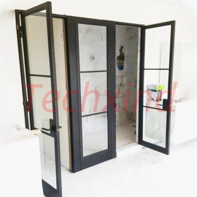 China Custom Cheap Front Entry External Double Storm Doors Waterproof Entry Lockset Design for sale