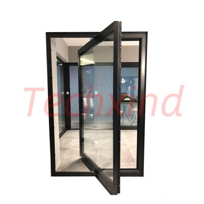 China Heat Insulation 36 Flat Internal External Bi Fold Glass Exterior Bifold Emergency Exit Doors for sale