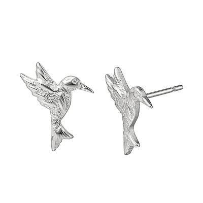 China Wholesale Cute Hypoallergenic Bird Shaped Bird Shaped Stud Earring Screw Post G23 Titanium Back Stud Jewelry Perforation For Woman for sale