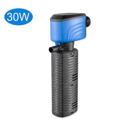 China Customized Sustainable 30W Internal Aquarium Pump Filter Filtration Ultra Quiet Water Pump With Sponge for sale