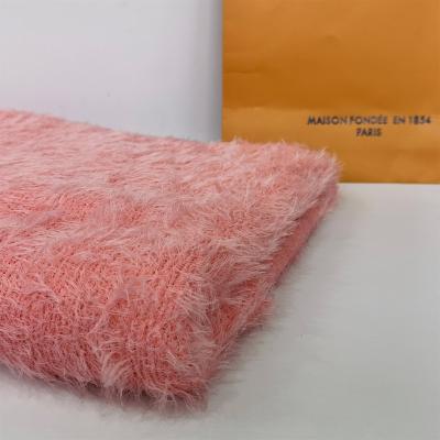 China Cheap price super soft fashion comfortable crepe furry hacci fuse price knit fabric for clothing for sale