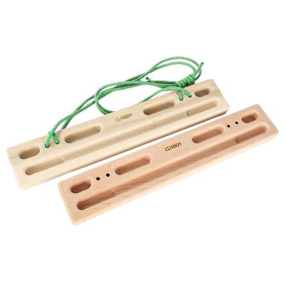 China Boxwood Suspended grip board, climbing horizontal bar, multifunctional finger bar, wooden strength training, portable solid wood sports for sale