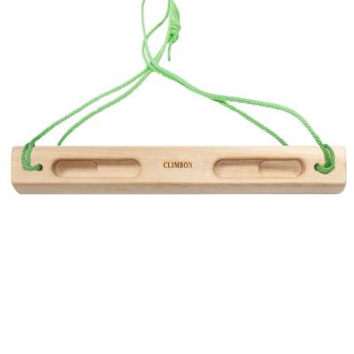 China Boxwood Hanging climbing single and double bar finger bars hanging board wooden strength training single bar portable solid wood sports for sale