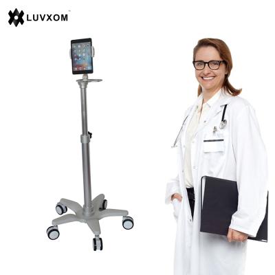 China Height Adjustable LX-DC-016 High Quality Manually Adjust Elevator Trolley Hospital Trolley Tablet Medical Trolley for sale