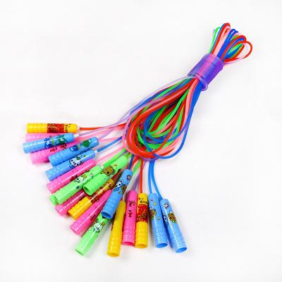 China Wholesale Cheap Plastic Kids Handle PVC Jump Rope Cartoon Printed Length Adjustable Jump Rope for sale