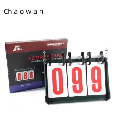 China Stainless + PVC factory direct folding scoreboard 3 digit 0-9 portable PVC score card for sale