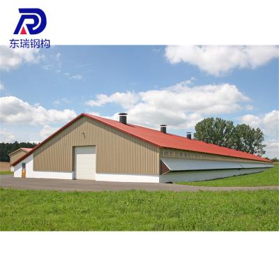 China Low Cost Industrial Chicken Light Steel Farm Shed For Chicken Farm Building 10000 for sale