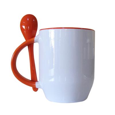 China Viable 12oz Color Sublimation Spoon Mug for sale