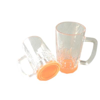 China Sustainable 16oz Sublimation Frosted Glass Mug With Bottom Color for sale