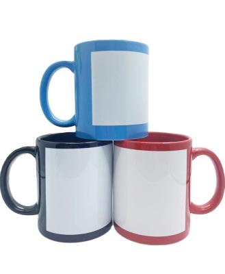 China Sustainable 11oz Full Colour Mug w white patch for sale