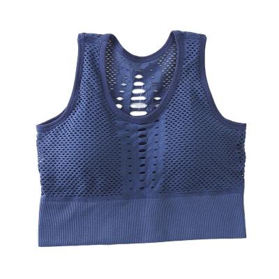 China High Quality QUICK DRY No Underwire Mesh Back Bra Breathable Quick Dry Shock Proof Fitness Yoga Running Sports Underwear Vest Women for sale