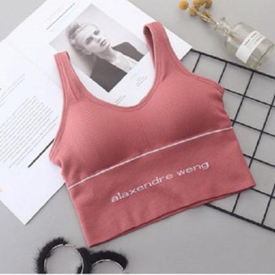 China Women's top camisole low-rise bow neckline one-piece underwear breathable high quality seamless tube bra for sale