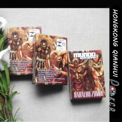 China CUSTOM DESIGN PLAYING CARDS MUNDO ESTRANHO BARALHO ZUMBI CARD GAMES FOR BRAZIL MARKET for sale