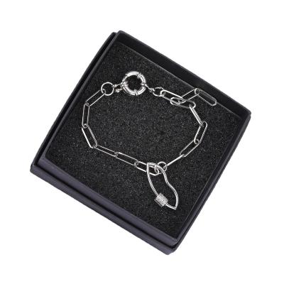 China Cute Diy Key Kiss Spiral Lock Pendant Bracelet Adjustable Metal Alloy Metal Men Woman Decoration for sale