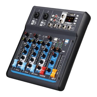 China NX-4 Mini MP3 Mixer 4 Channels With USB Audio Interface For Home Recording for sale